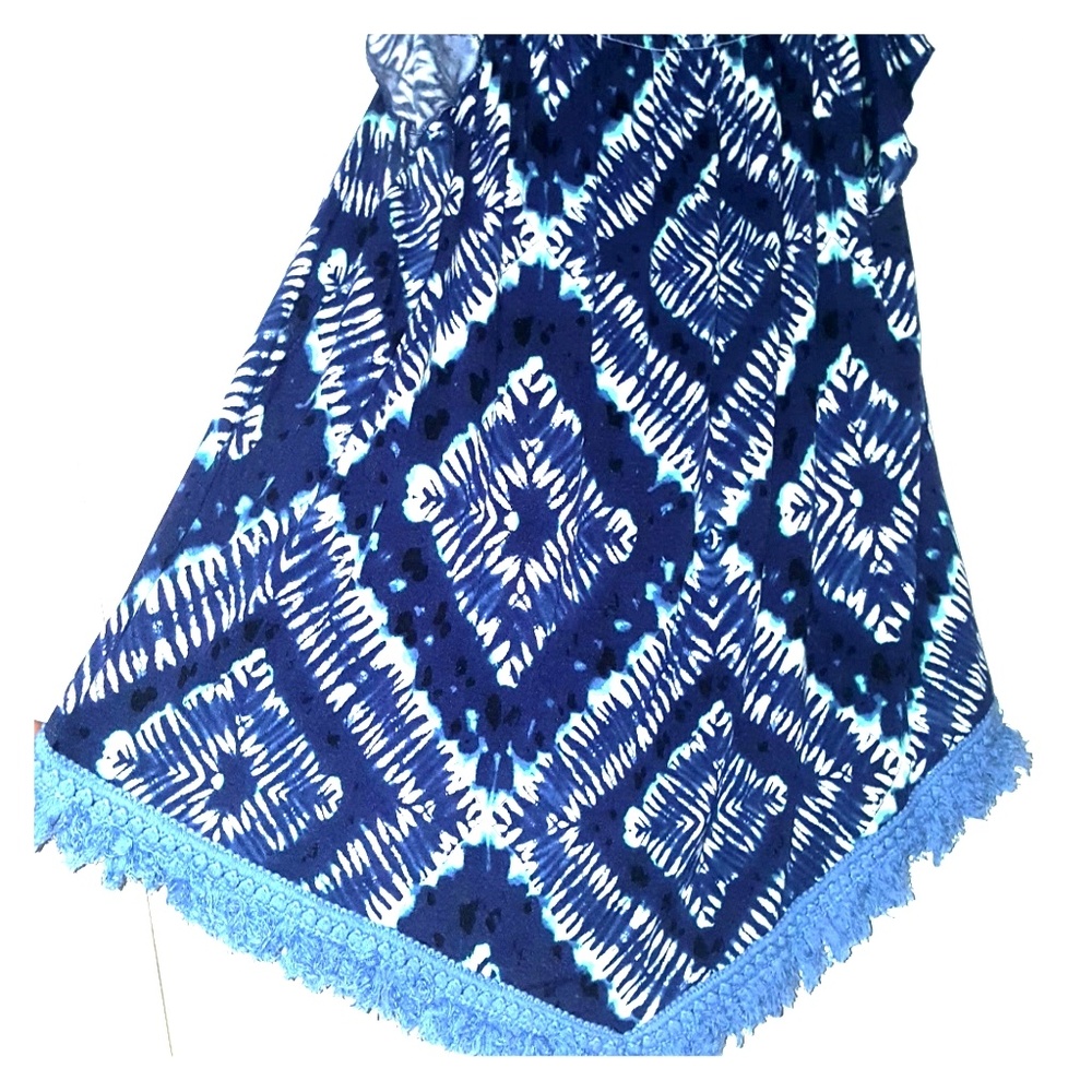 Womens tie dye fringe top - Picture 3 of 7